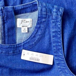 NWT J.Crew Denim Tank Sheath Dress with Spandex, Size: 10